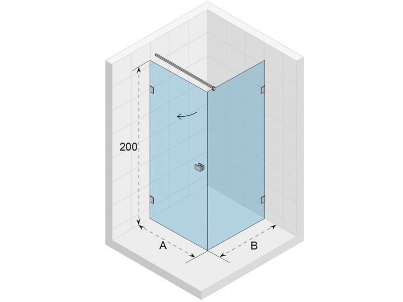 Купить Душевой уголок Riho SZ Scandic NXT X201, 77x97x200 см, цвет профиля хром, стекло прозрачное, левый/правый