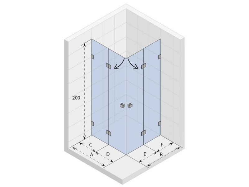 Купить Душевой уголок Riho SZ Scandic NXT X207, 87x87x200 см, цвет профиля хром, стекло прозрачное, левый/правый, GX09092C0