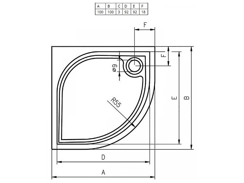 Купить Поддон душевой Riho Kolping 100 x 100 см, DB18, из искусственного камня с сифоном и ножками