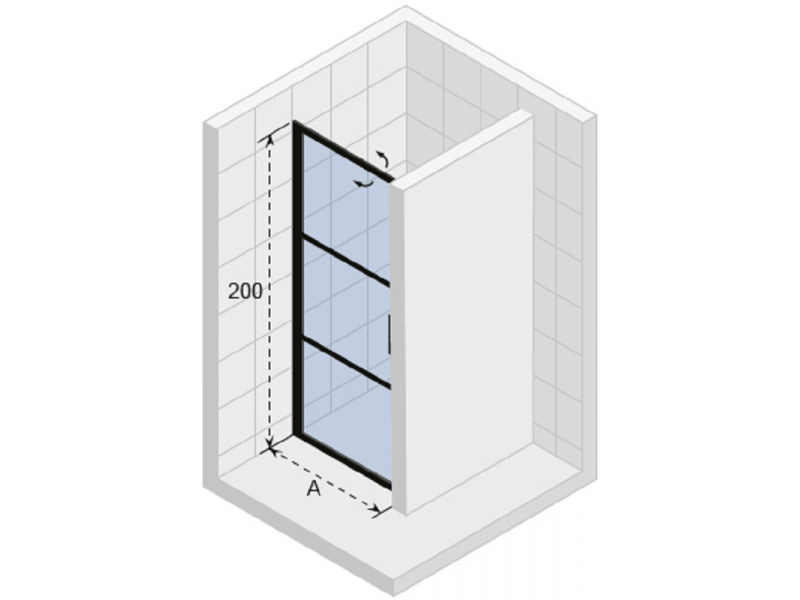 Купить Душевая дверь в нишу Riho Grid GB101, GB1100000, 100 х 200 см