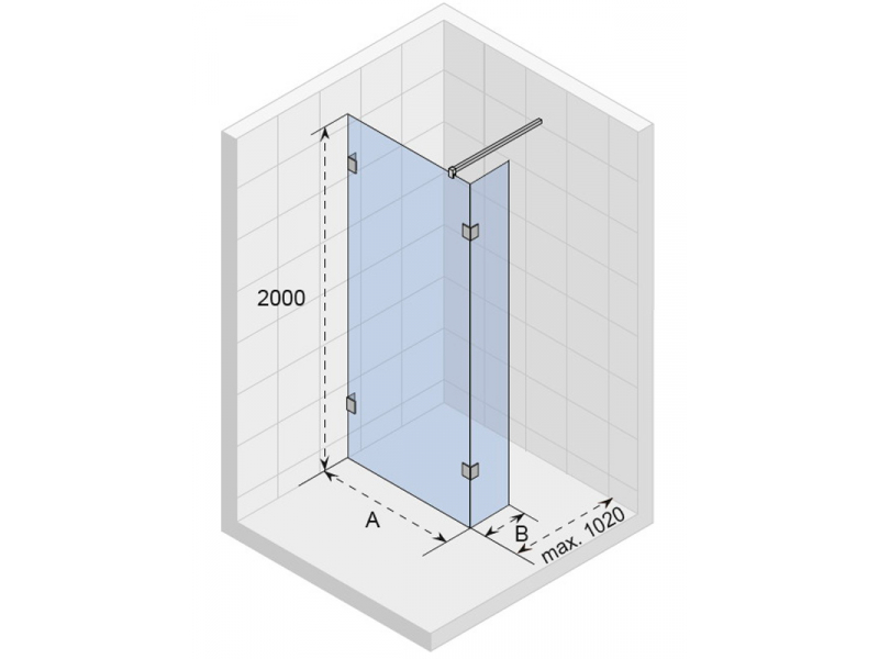 Купить Душевой уголок Riho SZ Scandic NXT X402, 97x29,2x200 см, цвет профиля черный, стекло прозрачное, GX00752B0