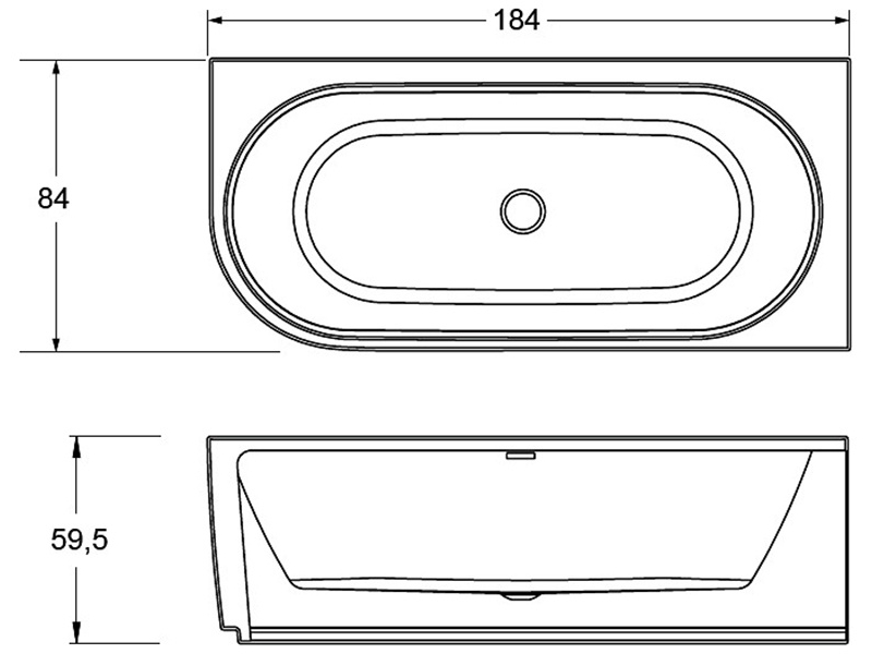 Купить Акриловая ванна Riho Desire Corner L/R, 184 x 84 см