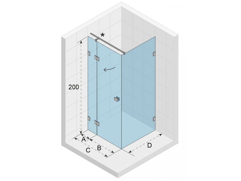 Купить Душевой уголок Riho SZ Scandic NXT X203, 97x77x200 см, цвет профиля хром, стекло прозрачное, левый/правый