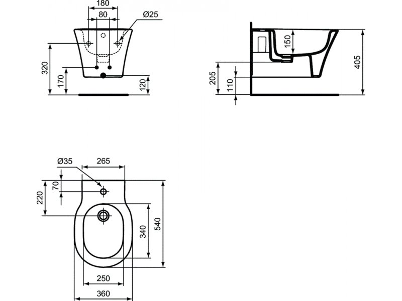 Купить Инсталляция Ideal Standard Prosys с биде Connect Air, D212101, комплект