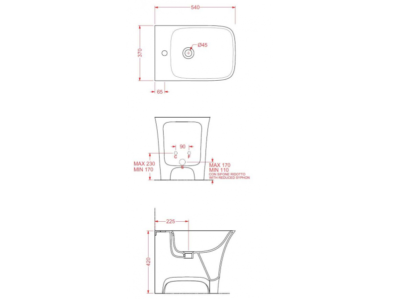 Купить Биде ArtCeram Cow CWB002 01;00, напольное