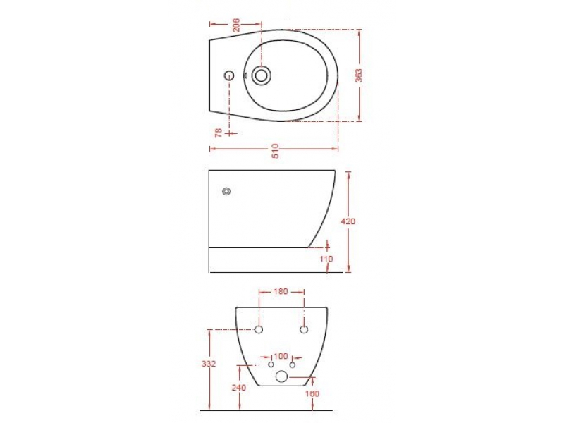 Купить Биде ArtCeram Step STB001 01; 00, подвесное