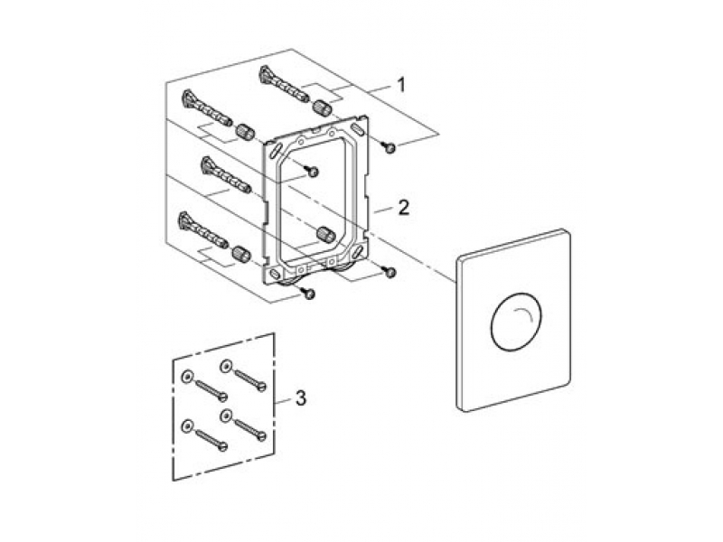 Купить Кнопка для инсталляции Grohe Skate 37547000, хром