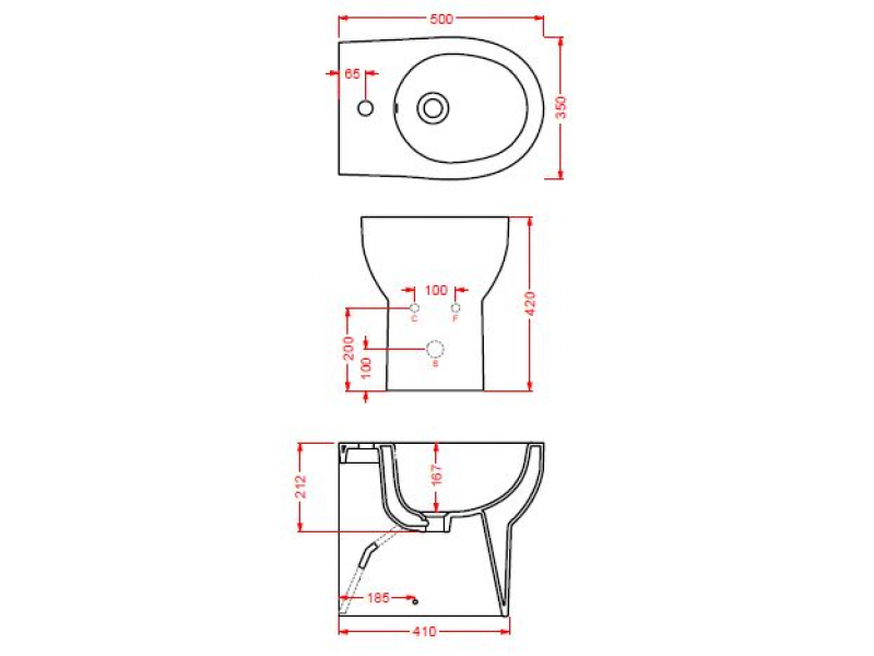 Купить Биде ArtCeram Smarty 2.0 SMB002 01; 00, напольное