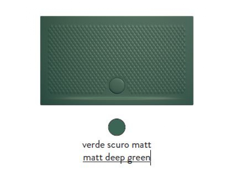 Купить Поддон ArtCeram Texture 90 х 70 х 5,5 см, PDR017 30; 00, прямоугольный, цвет - verde scuro matt (темно-зеленый), из искусственного камня