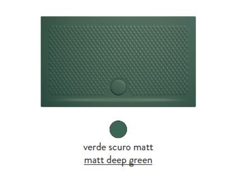 Купить Поддон ArtCeram Texture 120 х 80 х 5,5 см, PDR021 30; 00, прямоугольный, цвет - verde scuro matt (темно-зеленый), из искусственного камня