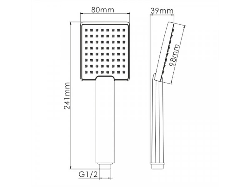 Купить Душевая лейка WasserKRAFT A141, 1-функциональная, хром