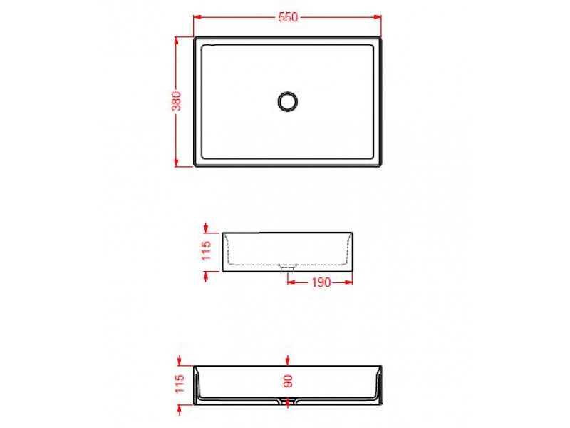 Купить Раковина ArtCeram Scalino 55 SCL002 05; 00, накладная, цвет - белый матовый, 55 х 38 х 11,5 см