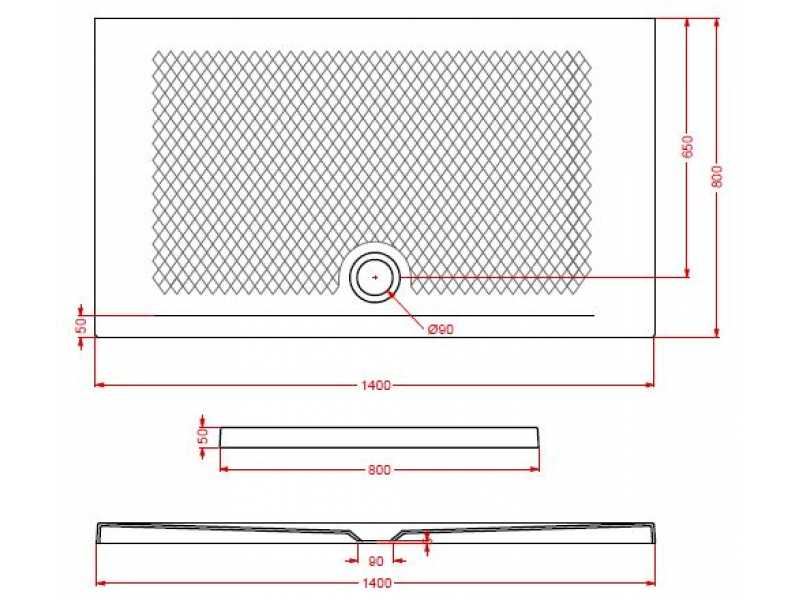 Купить Поддон ArtCeram Texture 140 х 80 х 5,5 см, PDR022 01; 00, прямоугольный, цвет - белый глянцевый, из искусственного камня