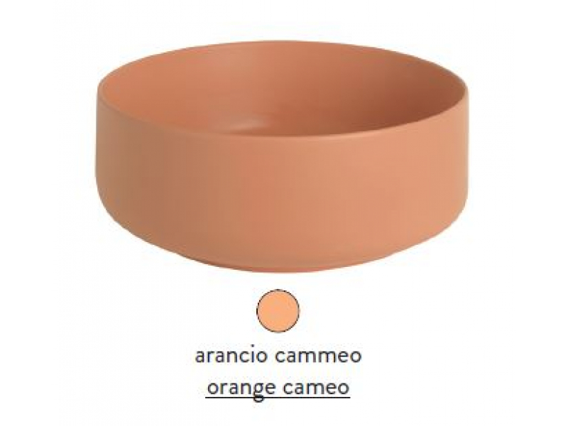 Купить Раковина ArtCeram Cognac Countertop COL003 13; 00, накладная, цвет - arancio cammeo (оранжевый камео), 55 х 35 х 14,5 см