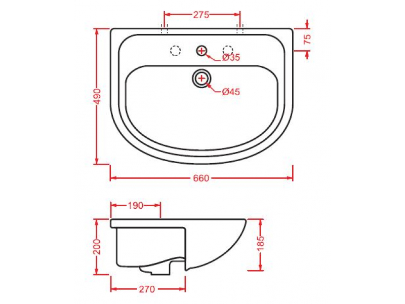 Купить Раковина ArtCeram Apollo APL001 01; 00, полувстраиваемая, 66 х 49 х 20 см