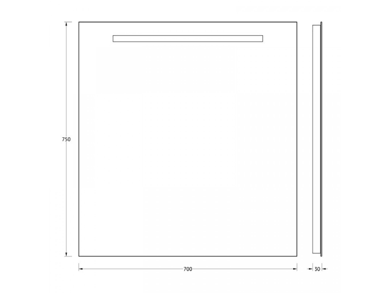 Купить Зеркало Evoform Ledline, 70х75 см, со встроенным LED-светильником, BY 2104 (отсутствует упаковка)