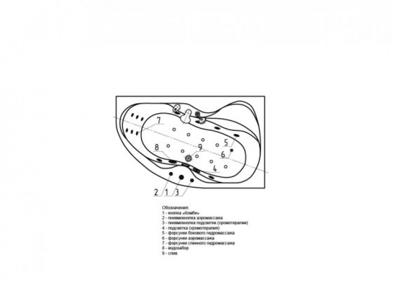 Купить Ванна акриловая Aquatek Вега 170-105 см, левая/правая