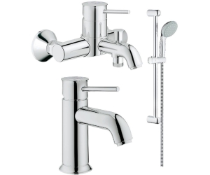 Душевой комплект Grohe BauClassic 124404 (гарнитур для ванны хром 3в1)