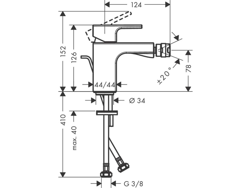 Купить Смеситель Hansgrohe Vernis Shape для биде, хром, 71211000