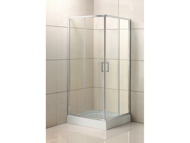 Купить Душевой уголок BelBagno UNO-195, 80 х 80 х 195 см, стекло рифленое, профиль хром, UNO-195-A-2-80-P-Cr