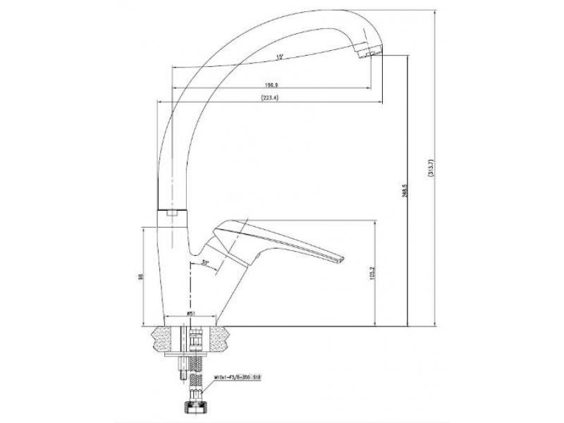 Купить Смеситель Aquanet Conte SD91385 (187218) для кухни