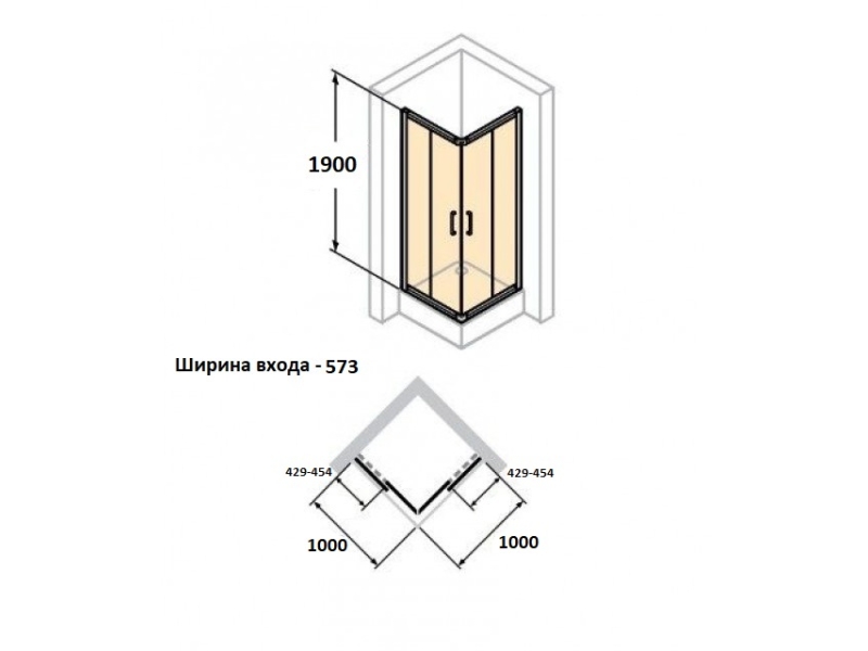 Купить Душевой уголок Huppe Fracture 2.CU0104.069.321 100 x 100 x 190 см, профиль серебро с ярким блеском