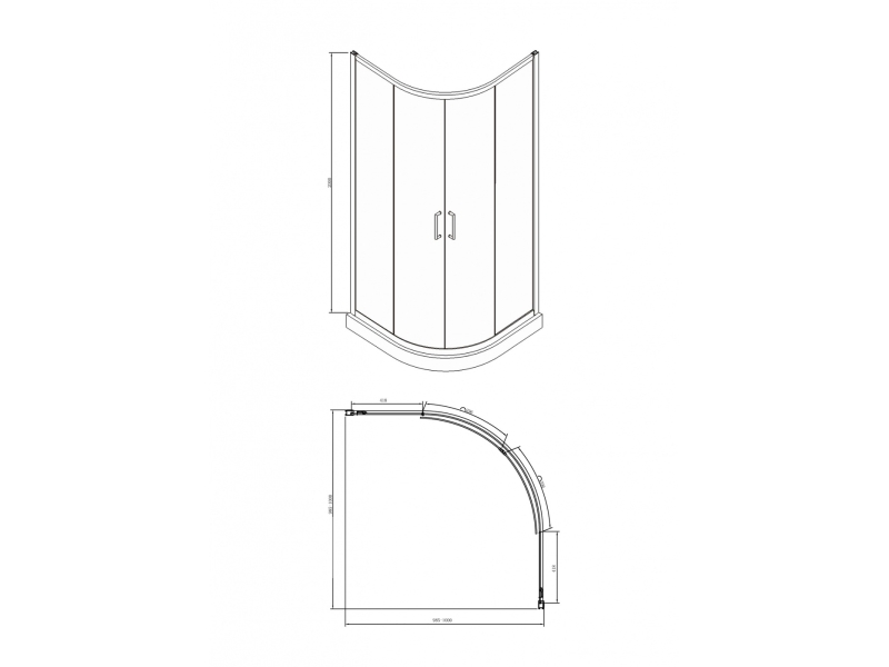 Купить Душевой уголок Bravat Drop BS090.1200A, 90 x 90 x 200 см, двери раздвижные, стекло прозрачное, хром