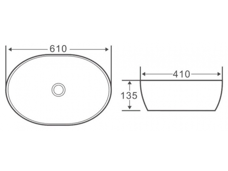 Купить Раковина BelBagno BB1348 накладная 61 х 41 х 13.5 см