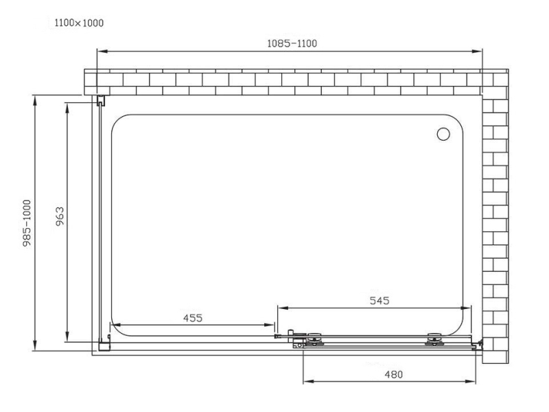 Купить Душевой уголок Vincea Soft VSR-3SO 110 x 100 см прямоугольный, дверь раздвижная, стекло прозрачное, хром, VSR-3SO1011CL