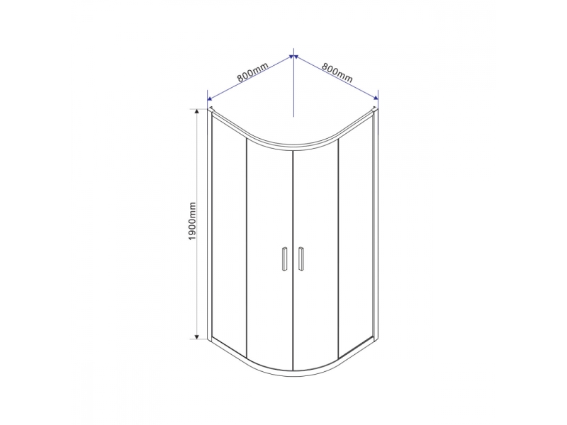 Купить Душевой уголок Vincea Garda VSQ-1G800CL, 80 x 80 см, четверть круга, дверь раздвижная, стекло прозрачное, хром