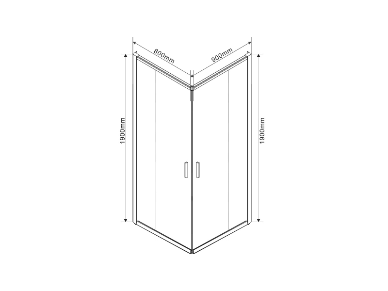 Купить Душевой уголок Vincea Garda VSS-1G8090CH, 90 x 80 см, прямоугольный, дверь раздвижная, стекло шиншилла, хром