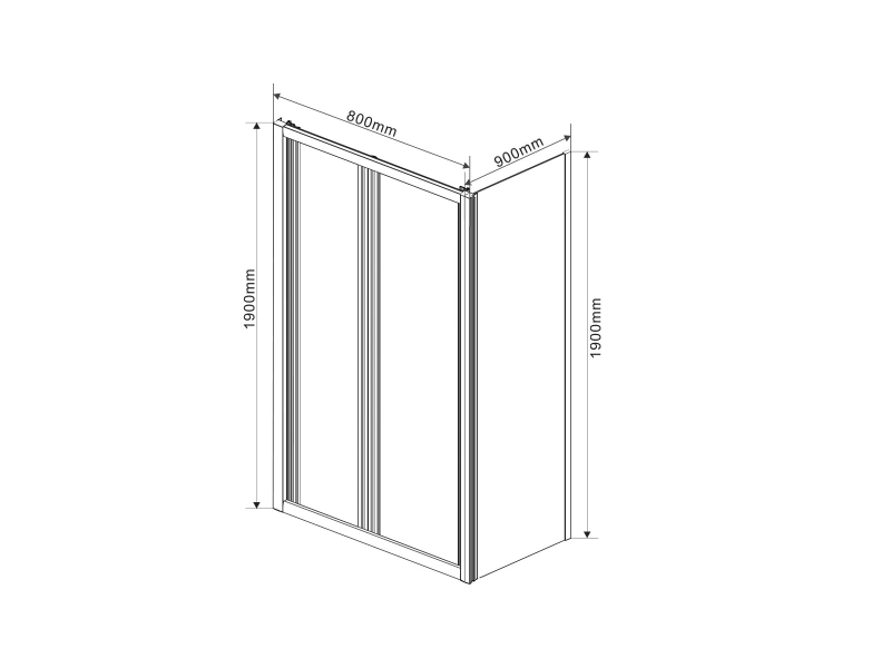 Купить Душевой уголок Vincea Garda VSR-1G9080CL, 80 x 90 см, прямоугольный, дверь складная, стекло прозрачное, хром