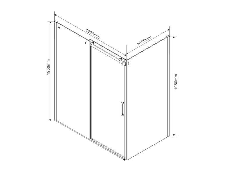 Купить Душевой уголок Vincea Como VSR-1C1013CL, 130 x 100 см, прямоугольный, дверь раздвижная, стекло прозрачное, хром