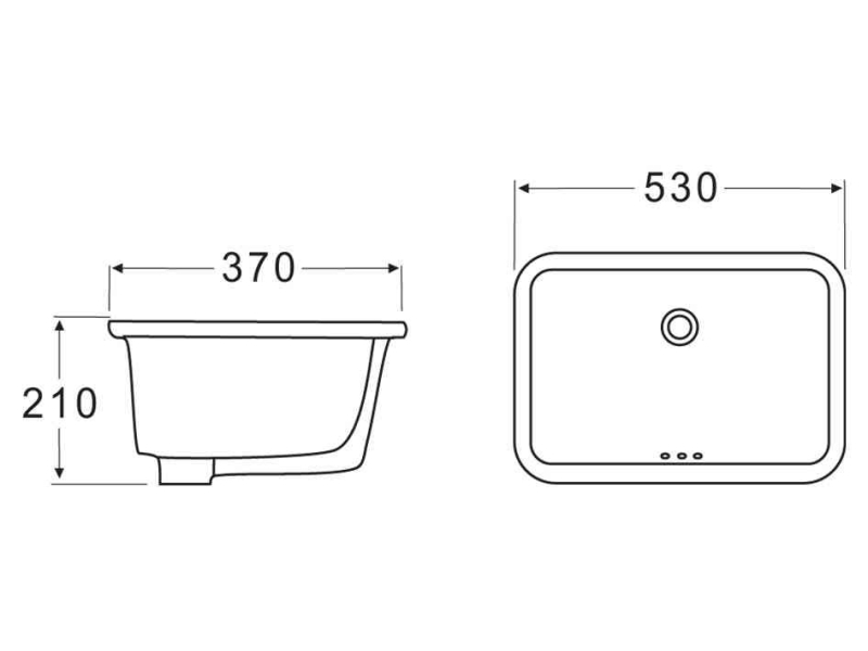 Купить Раковина Belbagno 53 х 37 см, встраиваемая снизу, белый, BB1006