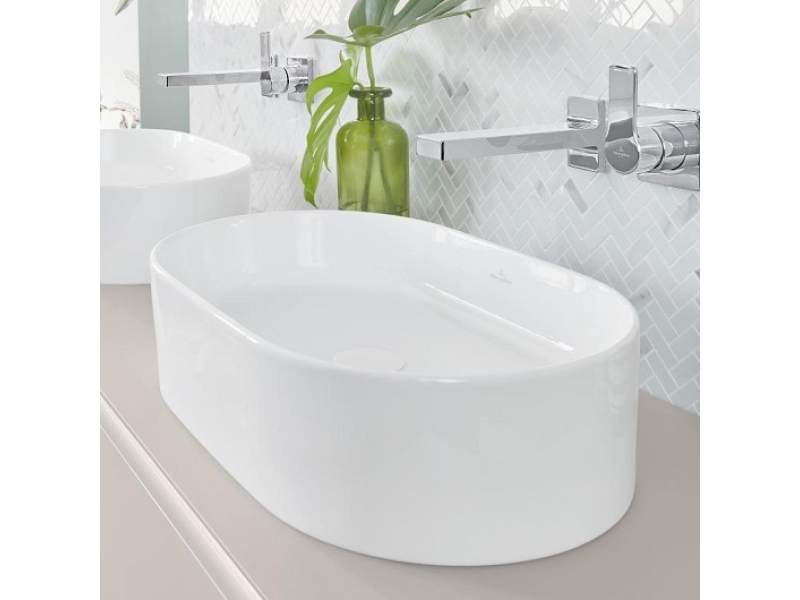 Купить Раковина Villeroy&Boch Collaro, 56 x 36 см, без перелива, альпийский белый, 4A195601