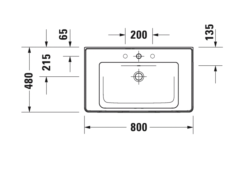 Купить Раковина Duravit D-Neo 80 x 48 см, белая, 2367800000