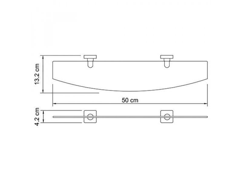 Купить Полка стеклянная WasserKRAFT 6524