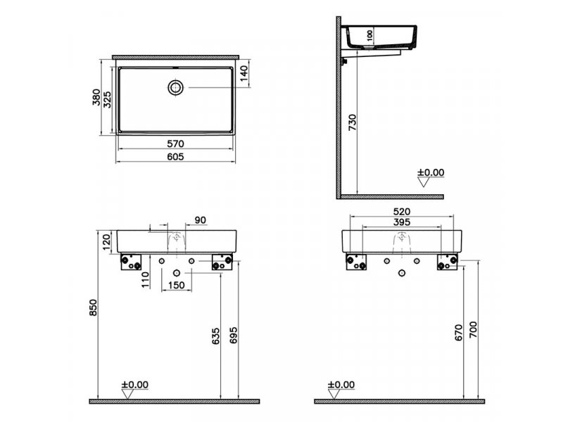 Купить Раковина Vitra ArchiPlan, 7404B003-0012