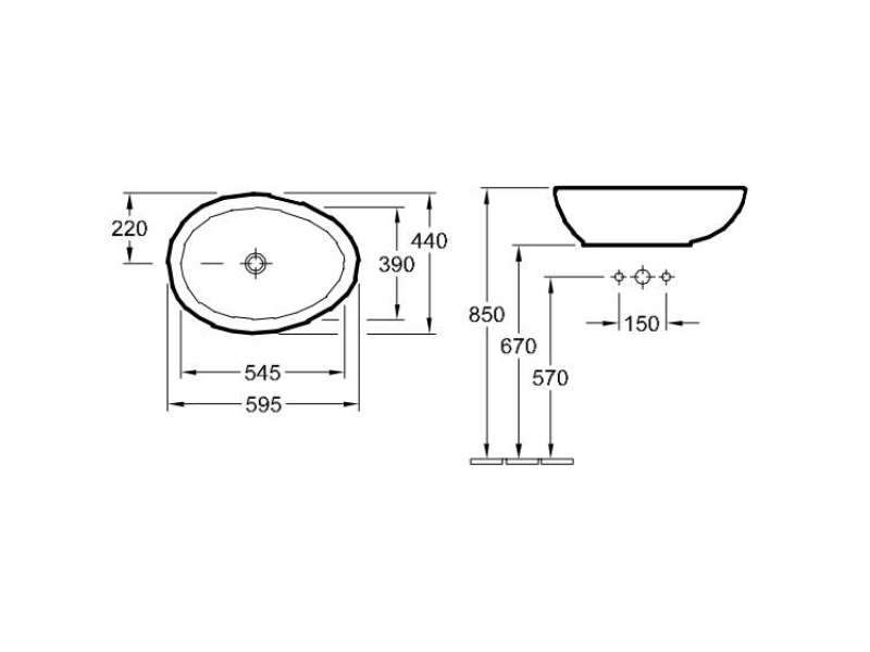 Купить Раковина Villeroy&Boch Aveo, 59,5 х 44 см, Альпийский белый, New Generation, 413260R1