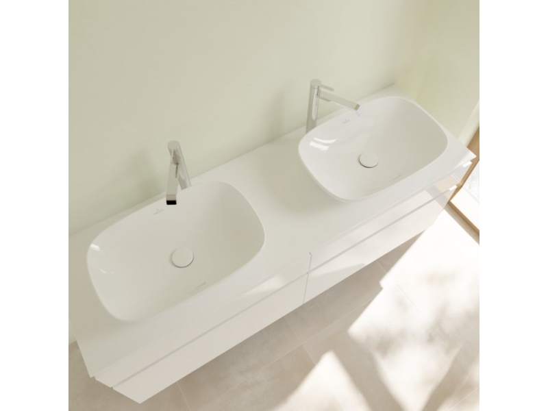 Купить Раковина Villeroy&Boch Loop & Friends 56 x 38 см, на столешницу, альпийский белый, 4A4900R1