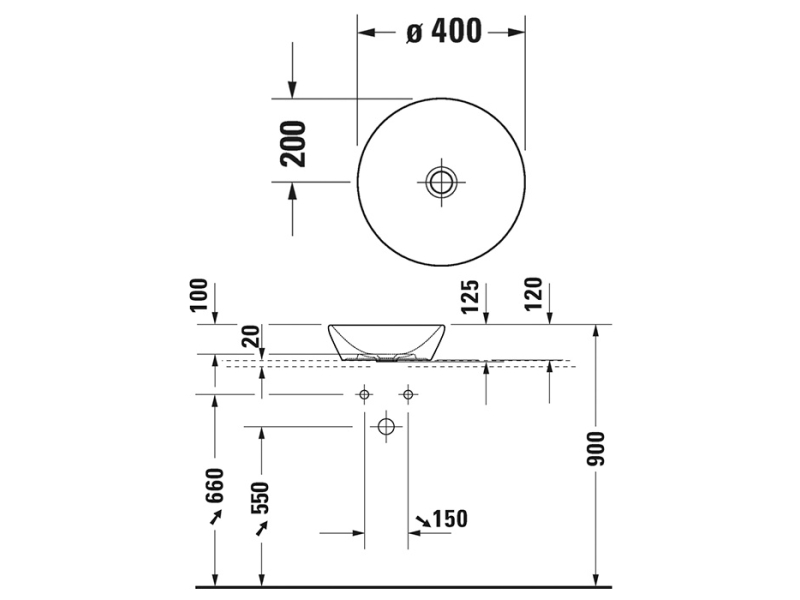 Купить Раковина накладная Duravit D-Neo 40 х 40 см, белая, 2371400070