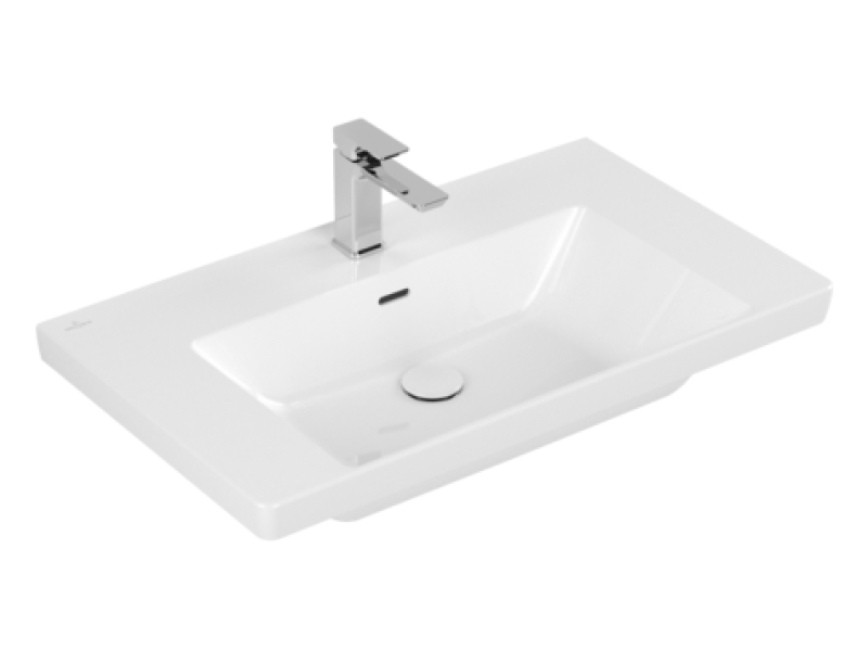 Купить Раковина Villeroy&Boch Subway 3.0, 80 см, альпийский белый, 4A708001