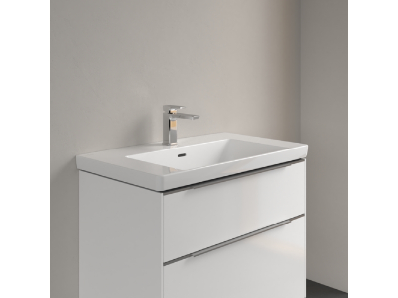 Купить Раковина Villeroy&Boch Subway 3.0, 80 см, альпийский белый, 4A708001