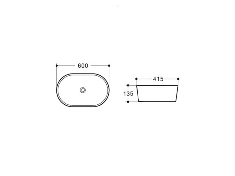 Купить Раковина Vincea 60 x 41.5 см накладная, белый, VBS-302