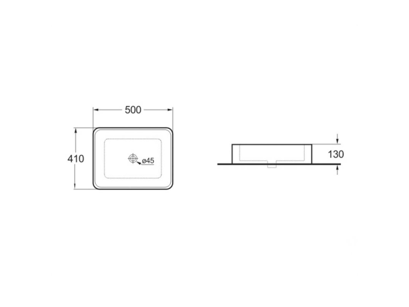 Купить Раковина Vincea VBS-105 50 x 41 см накладная, белый