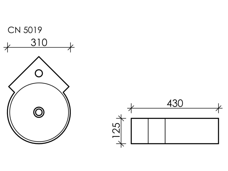Купить Раковина Ceramica Nova Element CN5019 31 x 41 x 12.5 см, угловая, с переливом