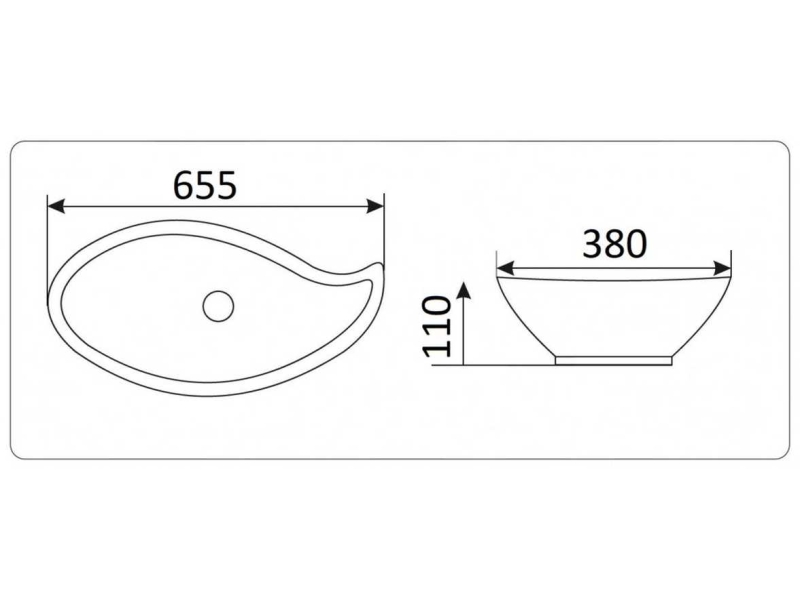 Купить Раковина CeramaLux Серия N 9052 накладная, белый