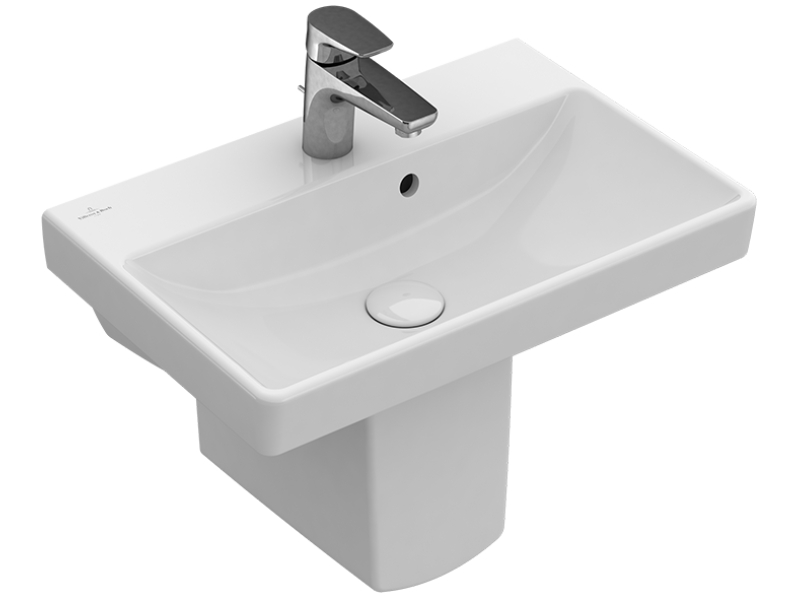 Купить Раковина Villeroy&Boch Avento, 55 х 37 см, подвесная, альпийский белый, 4A005