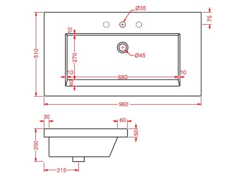 Купить Раковина ArtCeram Gap 96 GPL004 01 00, накладная/встраиваемая сверху, 96 х 51 х 20 см