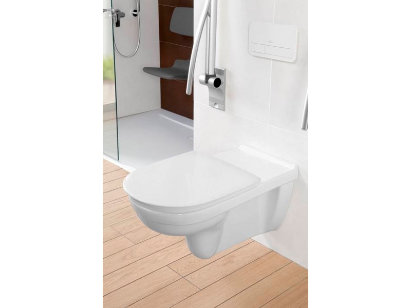 Купить Подвесной безободковый унитаз Villeroy&Boch ViCare, альпийский белый, 4601R001